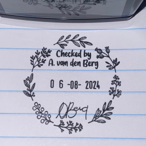 42mmx42mm adjustable date stamp - Leaves frame 🍃