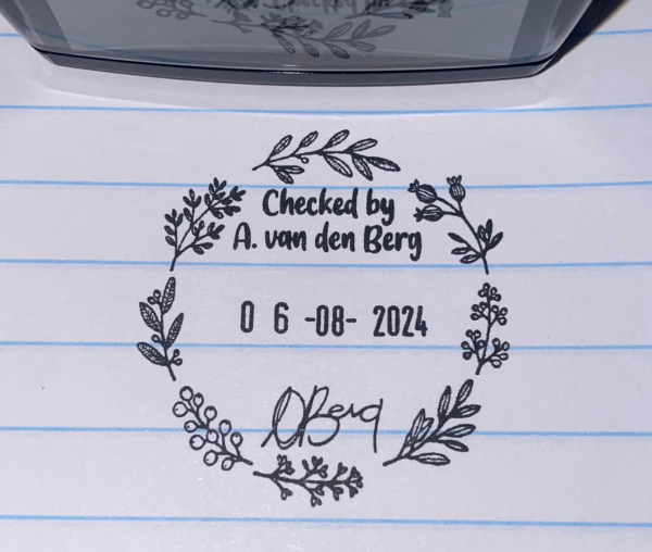 42mmx42mm adjustable date stamp - Leaves frame 🍃