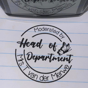 42mmx42mm self inking stamp - Head of Department