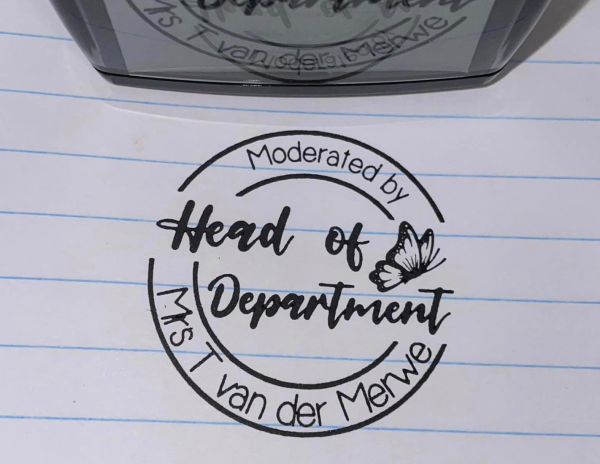 42mmx42mm self inking stamp - Head of Department