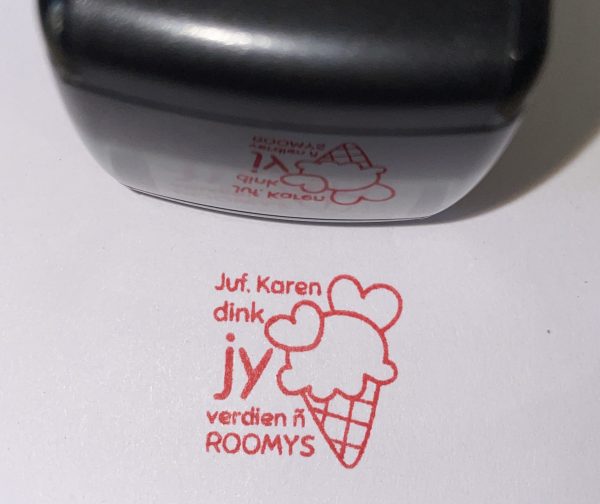 2cmx2cm self inking - Ice cream