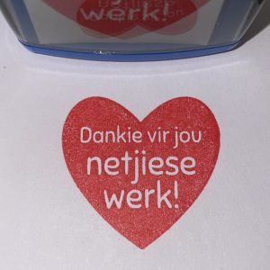32mmx32mm self inking stamp - heart