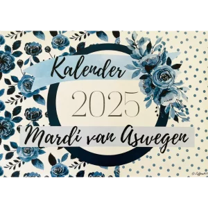 Pre-order: Blue rose A3 Desk Calendar -  Ring binded