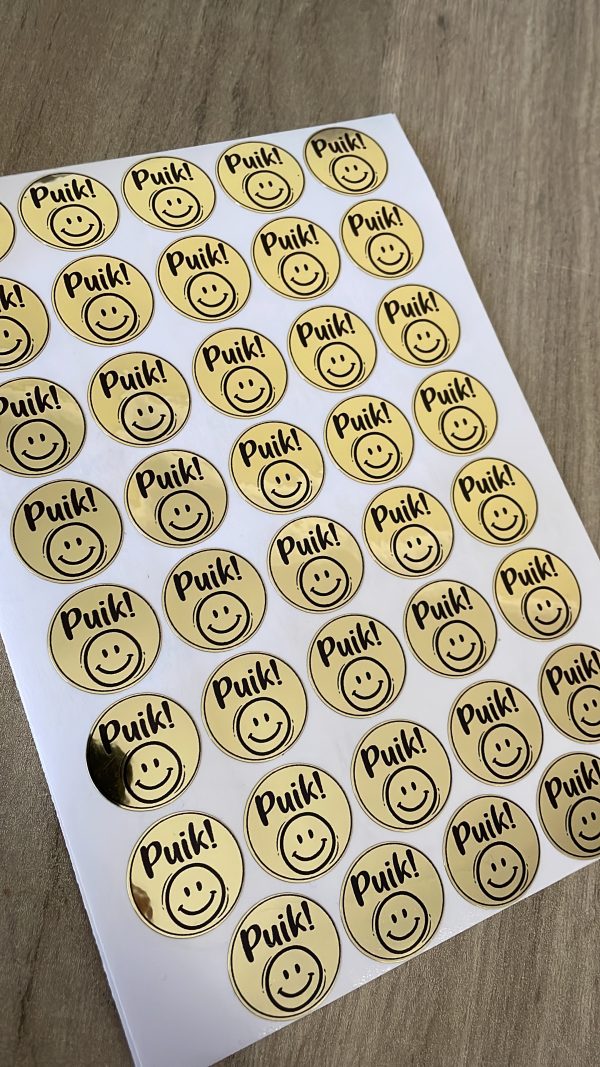 Gold vinyl stickers - 25mmx25mm