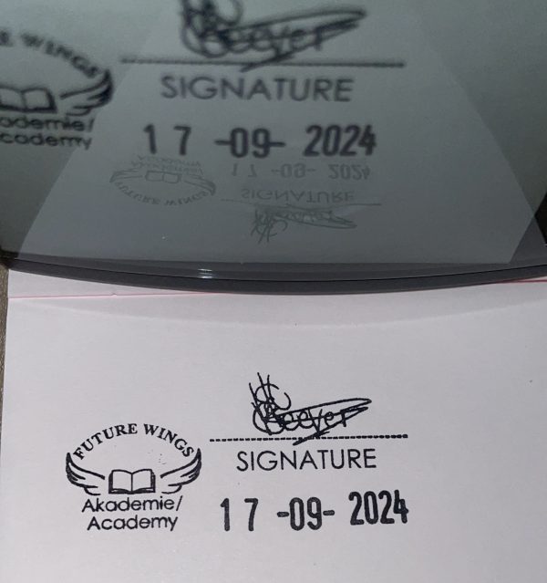 School stamp - 64mmx40mm adjustable date stamp