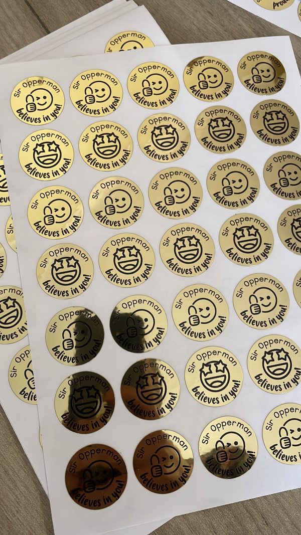 Gold vinyl sticker - 25mmx25mm