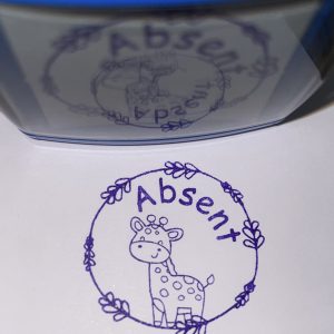 32mmx32mm self inking stamp - Giraffe
