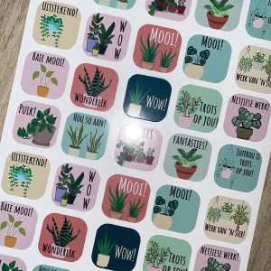 Plant vinyl stickers - 25mmx25mm