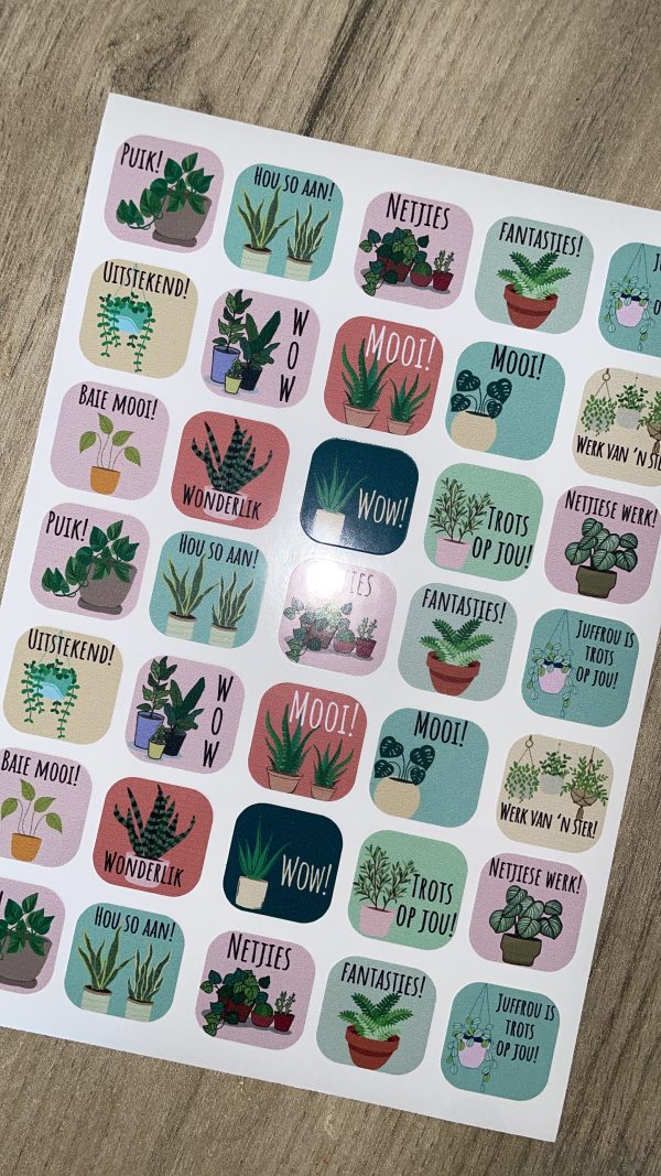 Plant vinyl stickers - 25mmx25mm