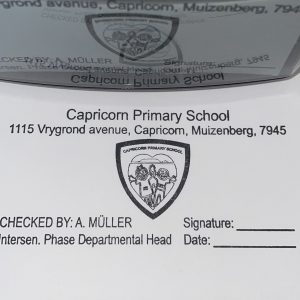 School stamp 75mmx38mm self inking stamp