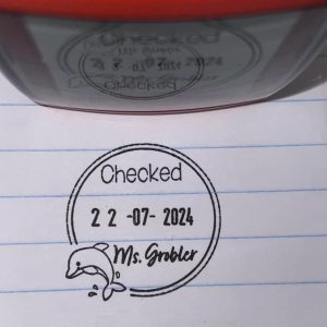 32mmx32mm adjustable date stamps - Dolphin