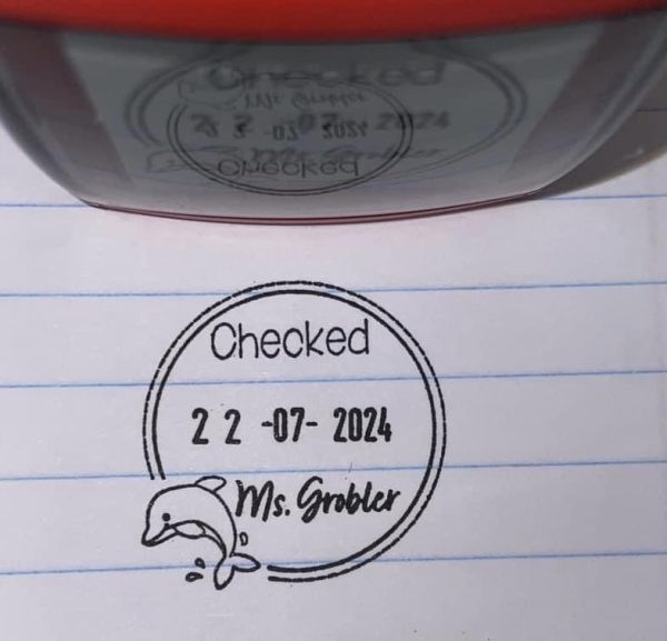 32mmx32mm adjustable date stamps - Dolphin