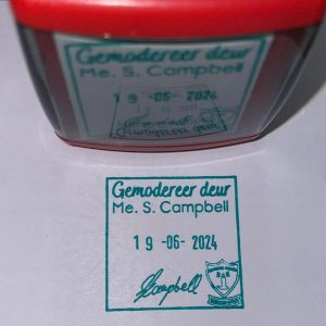 32mmx32mm adjustable date stamps - School logo