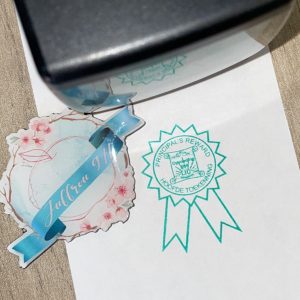 Hoofde toekenning/Principal reward 42mmx42mm self inking stamp
