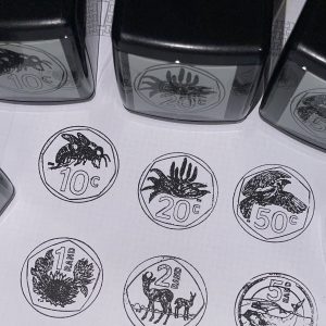 South African coin stamps - Self inking
