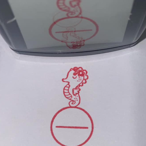 Seahorse 32mmx32mm self inking marks circle