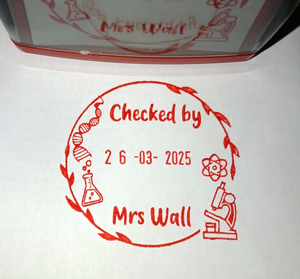 Science 42mmx42mm adjustable date stamp