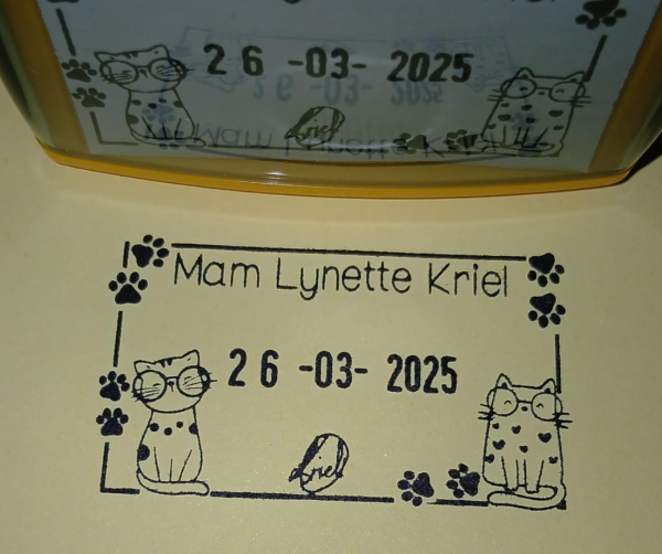Cat 30mmx50mm adjustable date stamp