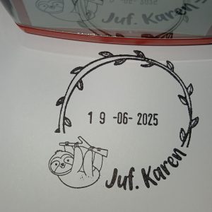 Sloth 42mmx42mm adjustable date stamp