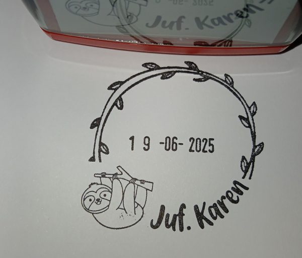 Sloth 42mmx42mm adjustable date stamp