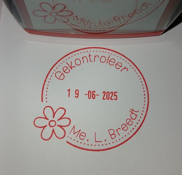 Flower 42mmx42mm adjustable date stamp