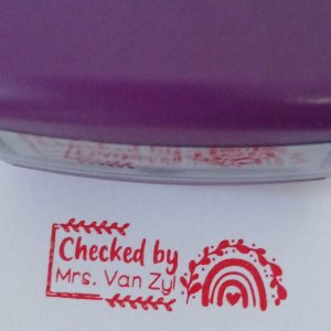 Rainbow 14mmx38mm self inking stamp