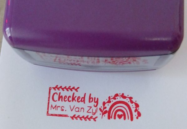 Rainbow 14mmx38mm self inking stamp