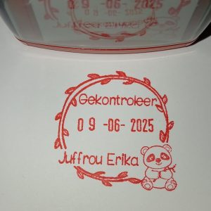 Panda 32mmx32mm adjustable date stamp