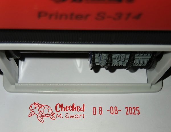 Turtle 10mmx45mm adjustable date stamp