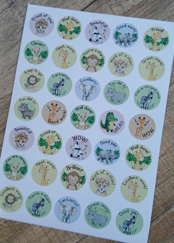 Wild Animals Stickers - English