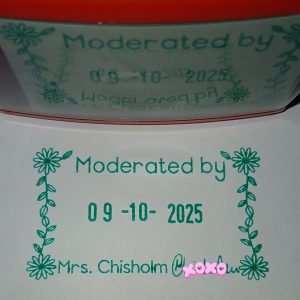 Flowers 30mmx50mm adjustable date stamp