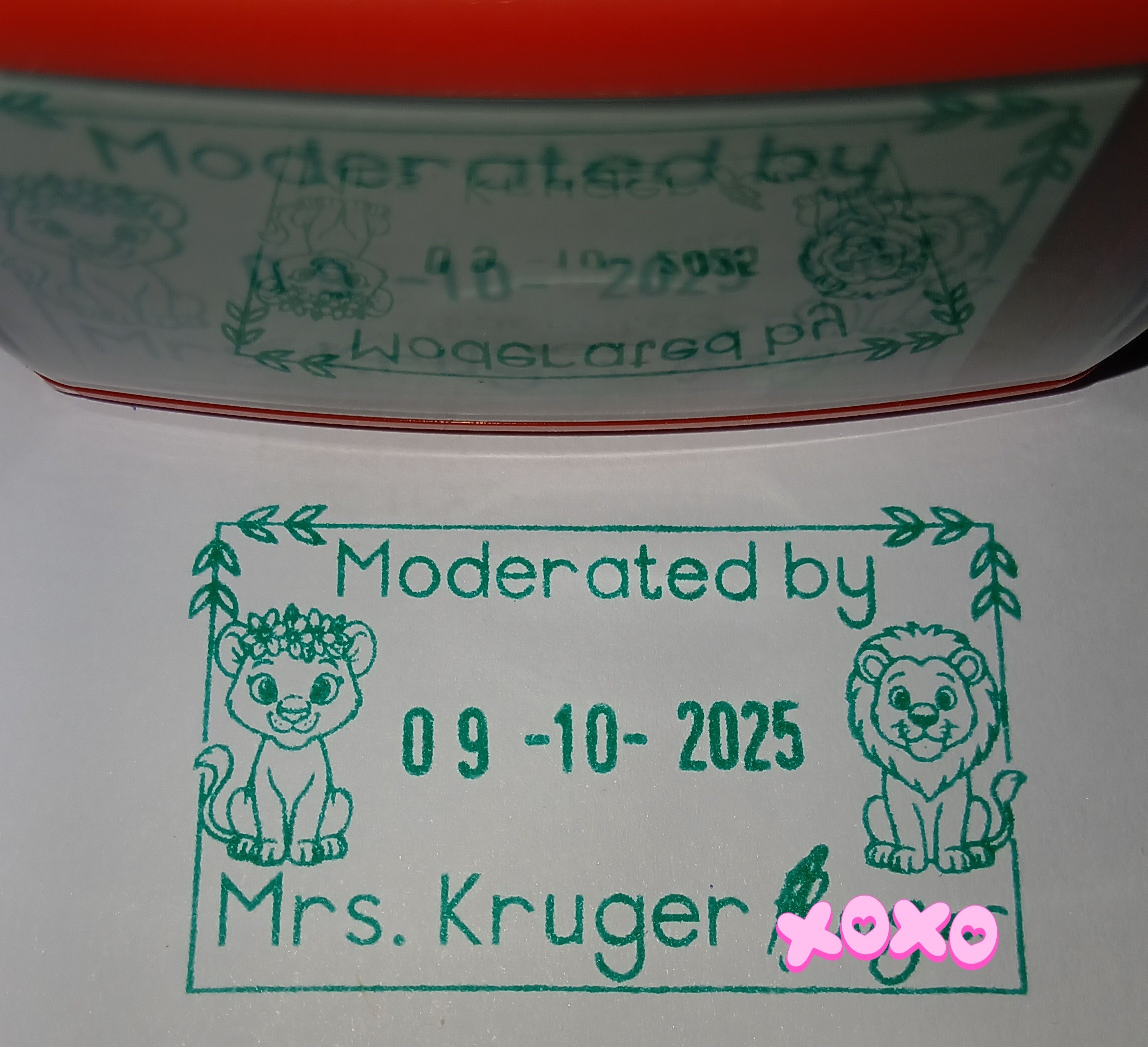 Lion 30mmx50mm adjustable date stamp