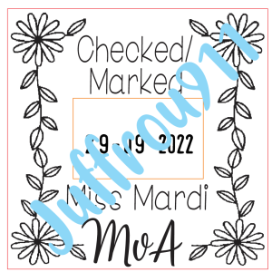 Flower 42mmx42mm adjustable date stamp