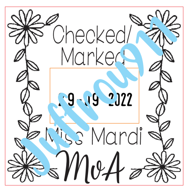 Flower 42mmx42mm adjustable date stamp