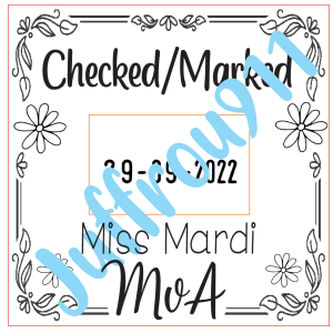 Flower 42mmx42mm adjustable date stamp