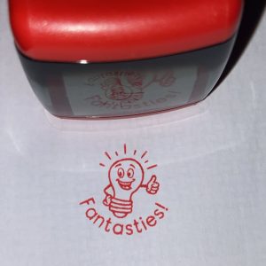 Light bulb 2cmx2cm self inking stamp