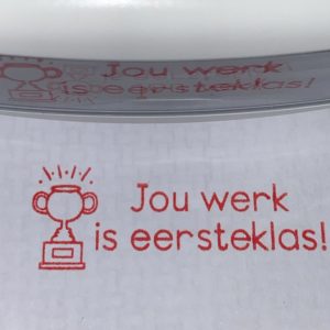 Jou werk is eersteklas! (14mmx38mm self inking stamp)