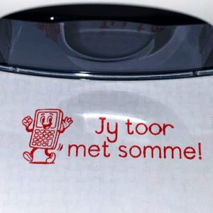 Jy toor met somme! (14mmx38mm self inking stamp)