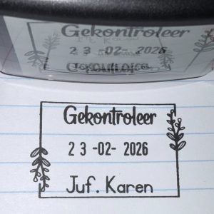 Leaf 42mmx42mm adjustable date stamp