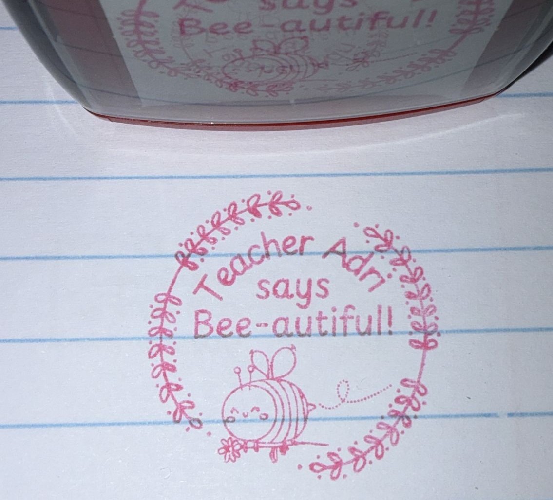 Bee 32mmx32mm self inking stamp