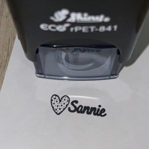 10mmx26mm self inking stamp - Heart