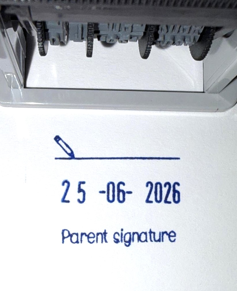 18mmx25mm Parent signature stamp