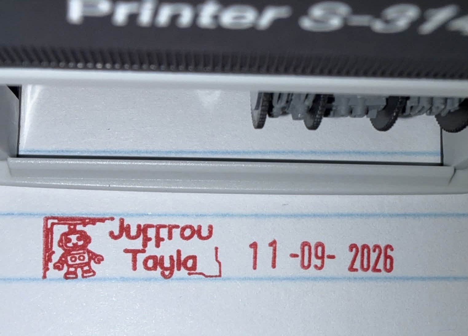 Robot 10mmx45mm adjustable date stamp