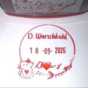Cat 32mmx32mm adjustable date stamp